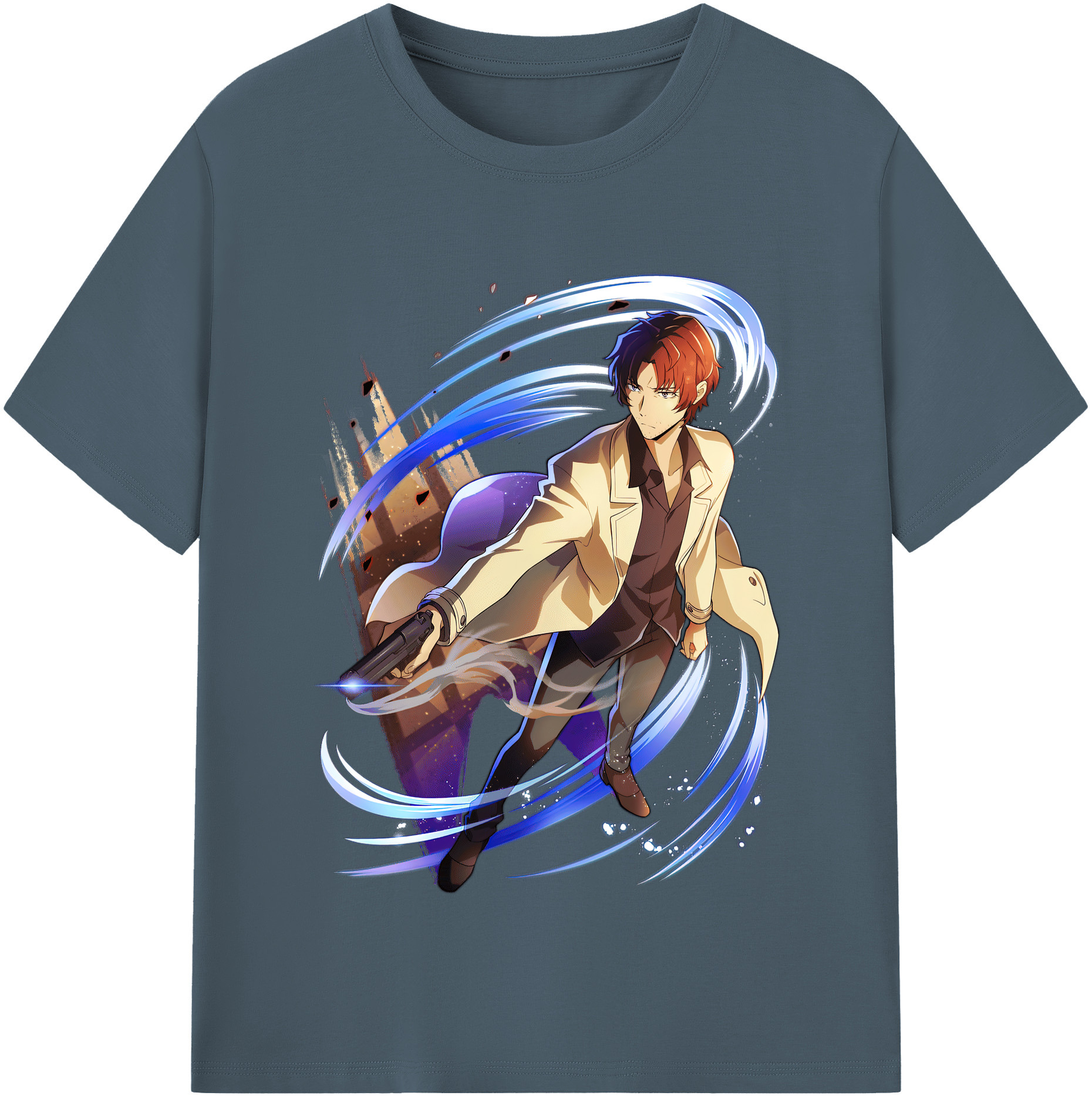（画像用） 文豪ストレイドッグス Bungo Stray Dogs 綿100％半袖Tシャツ（フロントプリント）